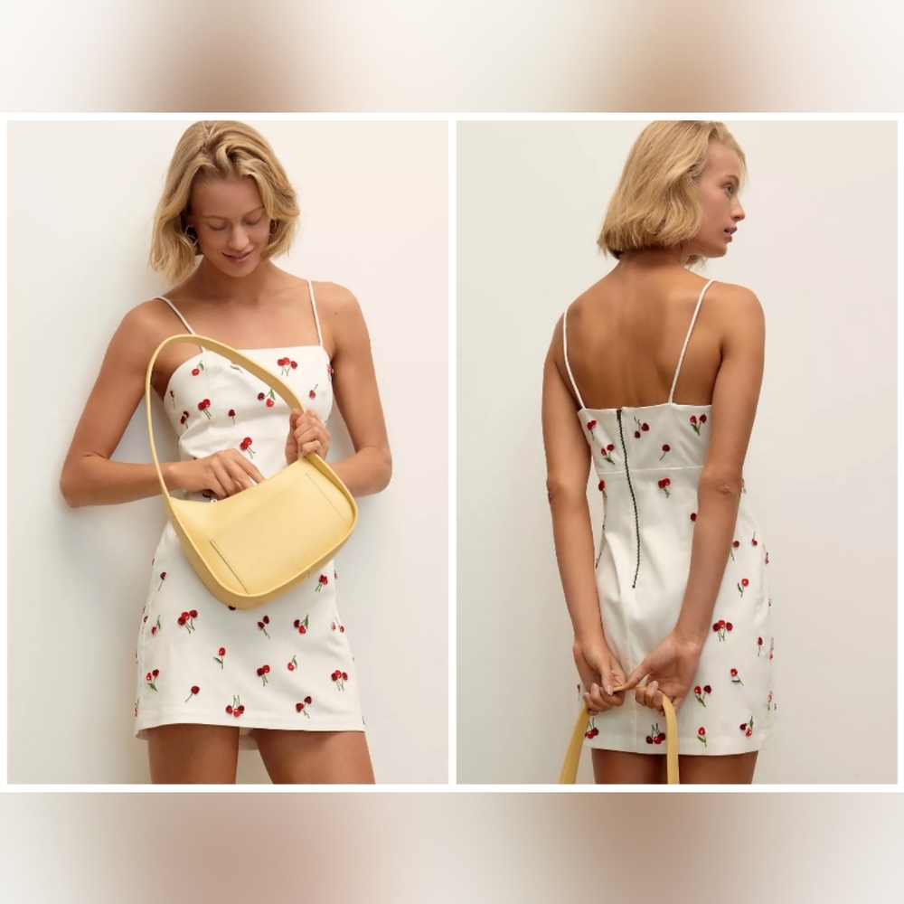 Anthropologie The Brynne 3D Spaghetti-Strap Dress by Maeve